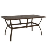 Patio Table Brown 55.1&quot;x31.5&quot;x28.3&quot; Steel - $569.18 CAD