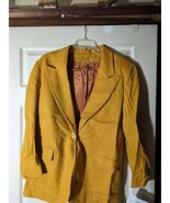 vintage bloomingdales one button gold blazer medium size - €38,34 EUR