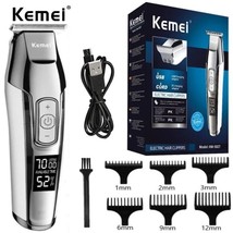 Kemei KM-5027 Hair Clipper Beard Trimmer Adjustable Speed LED Display El... - $50.95+