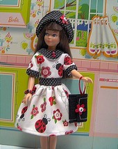 Handmade LADYBUG GARDEN 5pc Doll Clothes &amp; Accessories, Fits 9&quot; Skipper, So Cute - £15.73 GBP