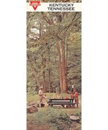 1965 KENTUCKY - TENNESSEE Road Map &amp; Vacation Attractions CONOCO BRAND - $255.34 MXN