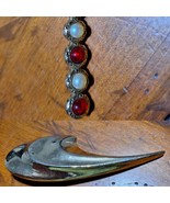 Vintage Brooch Set of 2 Goldtone and Gemstone Unmarked - $13.02 CAD