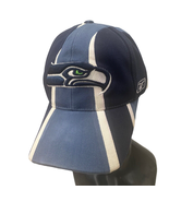 NFL Seattle Seahawks Embroidered Logo REEBOK Cap Hat Blue White Navy Adj... - £13.23 GBP