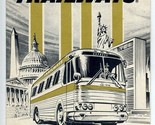 National Trailways Bus System New York Washington Timetable 1964 - £19.08 GBP