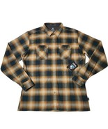 KUHL Shirt Mens Large Brown Black Flannel Button Up Dillingr Horizon Haz... - £35.97 GBP