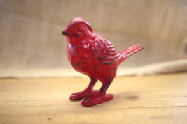 Cast Iron Cardinal Bird Statue Figurine Art Sculpture Garden Decor Paper... - £15.70 GBP