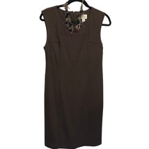 Chicos Brown Dress Sheath So Slimming Jackie Ponte Knit Sz 0 - $25.00