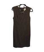 Chicos Brown Dress Sheath So Slimming Jackie Ponte Knit Sz 0 - $34.19 CAD