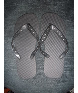 New! Black Studded Flip Flop Sandals Size 9 Goth Punk Urban Steampunk Ho... - $9.99
