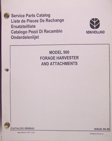 New Holland 900 Forage Harvester Parts Manual - $10.00