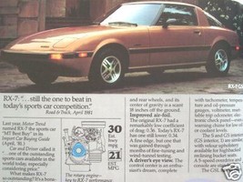 1982 Mazda Cars Full Line Brochure - RX-7, GLC, 626 - £3.99 GBP