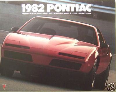 1982 Pontiac Full Line Brochure - Firebird, TransAm, Phoenix, Bonneville & More - $10.00