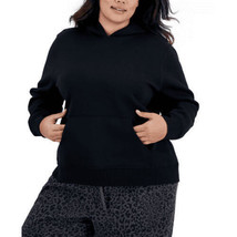 Id Ideology Plus Size Fleece Hooded Pullover Sweatshirt  Black  1X - $13.06