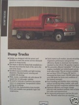 1992 Chevrolet Kodiak Dump Trucks Color Specs Brochure - $10.00