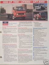 1994 Ford CF Series Cabovers Specifications Sheet - CF7000, CF8000, CFT8000 - $10.00