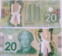2012 Canada 20 Vingt Dollars Queen Elizabeth II Polymer Banknote - $22.95