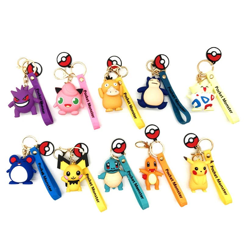 Quirtle gengar snorlax pichu charmander keychain pendant toys anime figures model dolls thumb200