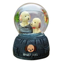 Cute Baby Dog Miniature Model Crystal Ball For Home Decoration Ornaments Resin F - £39.16 GBP