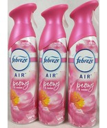 3 Pack Febreze Air 8.8 Oz Limited Edition Peony &amp; Cedar Air Refresher Sp... - $22.95