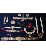 Kundan Harem Stone Ethnic Jewelry Full Set Earrings Choker bharatnatyam ... - £59.29 GBP