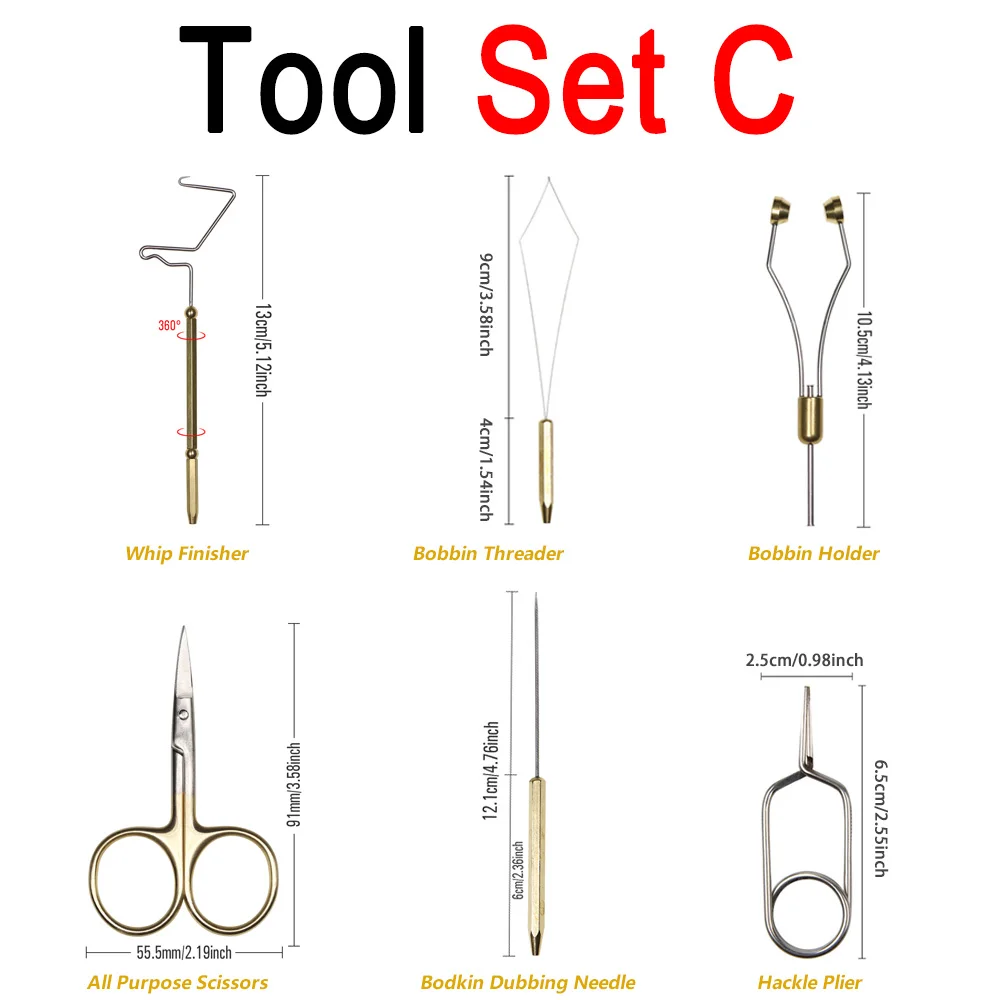 ICERIO Fly Tying Tool-Fly Tying Vise/Bobbin Holders/Threader/Scissors/70... - $39.08