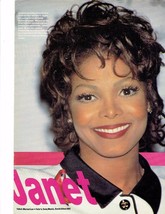 Janet Jackson teen magazine pinup clippings Red lips Tiger Beat - $3.50
