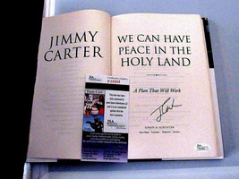 Jimmy Carter 39TH Pres. Signed Auto We Can Have Peace In The Holy Land Book Jsa - £155.69 GBP