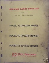 New Holland 35, 60, 72 Rotary Mowers Parts Manual - £7.90 GBP