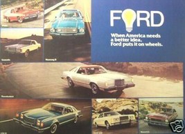 1977 Ford Cars Full Line Brochure - Mustang II, Maverick, Thunderbird, &amp;... - $10.00