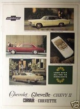 1966 Chevrolet Corvette, Chevelle, Chevy II, Malibu Full Line Brochure - £7.99 GBP