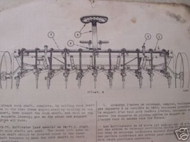 1948 International No. 8 Field Cultivator Operator/Parts Manual - French/English - £7.99 GBP