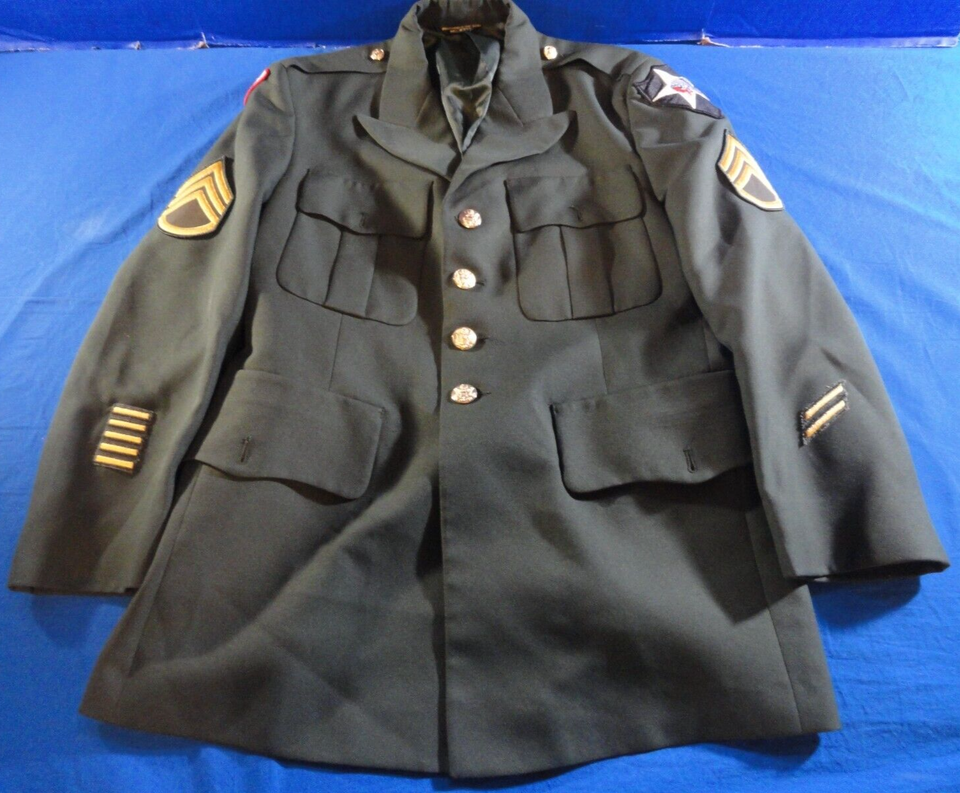 BREMEN-BOWDON SERGE 491 CLASS A DRESS GREEN ARMY UNIFORM JACKET COAT 41S - $53.54