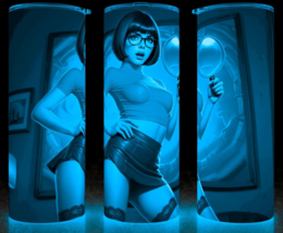 Glow in the Dark Velma Dinkley in Sexy Outfit Mini Skirt Cup Mug Tumbler - $22.72