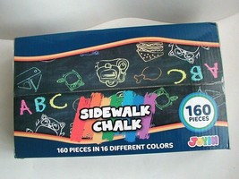 Joyin Sidewalk Chalk 160 Pieces in 16 Different Colors - £6.75 GBP