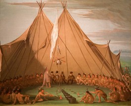 George Catlin Sioux Dog Feast Native American Art Giclee Art Print + Ships Free - £30.66 GBP+