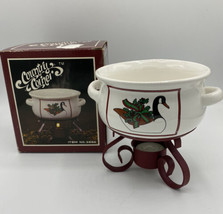 Vintage ceramic wax melt tea light warmer Potpourri Warmer Christmas Goose - £15.48 GBP