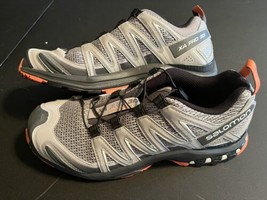 NEW Salomon XA PRO 3D Running Trail Hiking Shoes Men&#39;s Size 10.5 (Grey/Orange) - £57.93 GBP