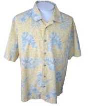 TRADER BAY Men Hawaiian ALOHA shirt pit to pit 27 tropical floral luau camp tiki - £11.81 GBP