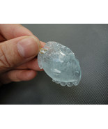 Vintage Stock Hand Carved Chinese Natural Aquamarine Pendant 72 Carats - $399.99