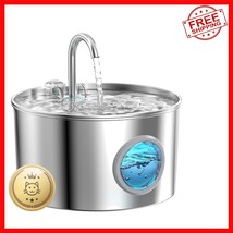 74oz Cat Water Fountain with Reduced Noise - Pet-Friendly Stainless Stee... - $34.91