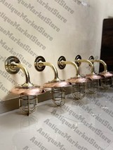 Solid Brass Nautical Sconce w/ Copper Rain Shield Light - $190.36