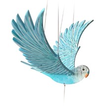 Parakeet Budgerigar Bird Flying Hanging Mobile Wood Colombia Fair Trade New - £43.35 GBP