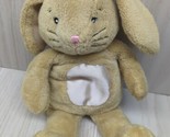 The First Years brown tan bunny rabbit plush satin tummy baby toy - $9.89