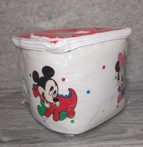 Vintage Disney Babies Baby Crib Bumper Pad Mickey Minnie Mouse 9&quot; x 158&quot; 80s 90s - $53.96