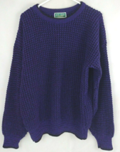 Vintage Ivy Club Classics Women&#39;s Dark Purple &amp; Black Sweater Size 2XL - $19.39
