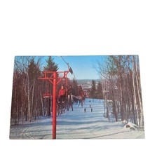 Postcard Pine Mountain Scenic Chair Lift Iron Mountain Michigan Chrome U... - £5.49 GBP