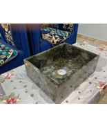 Handmade Wash Basin Sink Labradorite Gems Stone Inlay Bathroom &amp; Kitchen... - £621.68 GBP+
