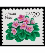 1991 29c African Violet, Booklet Single Scott 2486 Mint F/VF NH - $0.99