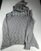 Alo Yoga Women Sz XL Thin Hoodie Long Sleeve Pullover Gray Hole In Sleeve Stains - £8.74 GBP