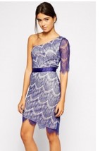 Purple lace one shoulder dress small nwot NEW - $237.71 MXN